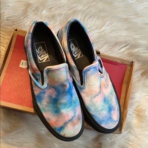 Multi colored velvet vans